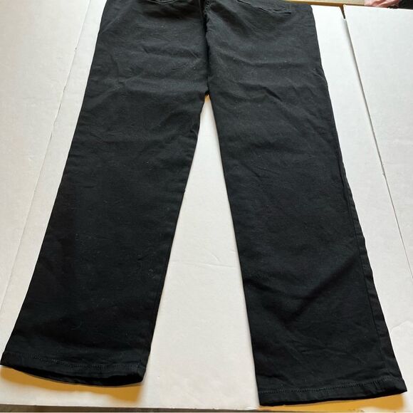 Gloria Vanderbilt Amanda Women's Black Jeans with Rose decor Size 12 High rise - Picture 3 of 10